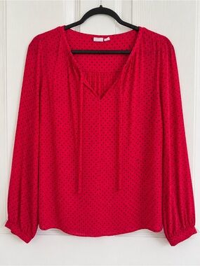 Gap - Red stars Dot Long-Sleeve Blouse